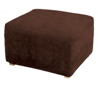 Sure Fit Stretch Pique Ottoman Slipcover, 1-Piece, Chocolate Sure Fit Stretch Pique Ottoman Slipcover, 1-Piece, Chocolate
