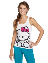 Hello Kitty Juniors Hk Loves Me Sleep Tank Top, White, Medium Hello Kitty Juniors Hk Loves Me Sleep Tank Top, White, Medium