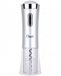 Ozeri Nouveaux Electric Wine Opener with Removable Free Foil Cutter, Refined Silver Ozeri Nouveaux Electric Wine Opener with Removable Free Foil Cutter, Refined Silver
