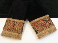 Sherry Kline Tangiers Black 3-piece Decorative Towels Sherry Kline Tangiers Black 3-piece Decorative Towels