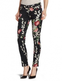 7 For All Mankind Women's The Slim Cigarette Jean, Black Cherry Blossom, 26 7 For All Mankind Women's The Slim Cigarette Jean, Black Cherry Blossom, 26