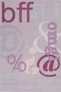 Momeni Lil Mo Texter Rug, Lilac, 3' x 5' Momeni Lil Mo Texter Rug, Lilac, 3' x 5'