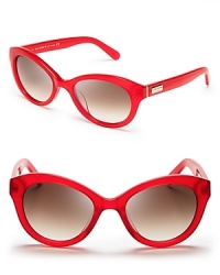 Frame your face with the trend-setting hue of these cat eye sunnies from kate spade new york. Frame your face with the trend-setting hue of these cat eye sunnies from kate spade new york.