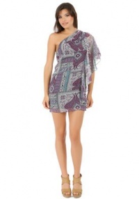 Multicolor Print One Shoulder Dress: 8 Multicolor Print One Shoulder Dress: 8