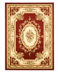 As rich in tone as it is in tradition, this classic area rug from Safavieh is set in warm reds bursting with bouquets of lifelike blossoms. Encapsulating the beauty and detail of time-honored European designs, this rug is crafted from soft polypropylene for modern convenience when it comes to care. As rich in tone as it is in tradition, this classic area rug from Safavieh is set in warm reds bursting with bouquets of lifelike blossoms. Encapsulating the beauty and detail of time-honored European designs, this rug is crafted from soft polypropylene for modern convenience when it comes to care.