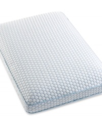 Rest easy. COOLcloth technology, advanced ventilation and SensorGel memory foam all combines to create a more cool and comfortable sleeping environment for you in this Gusset Foam Pillow from SensorGel. An enveloping design reduces pressure points on the head, neck and shoulders and the large size of the pillow is perfect for all sleeping positions. Rest easy. COOLcloth technology, advanced ventilation and SensorGel memory foam all combines to create a more cool and comfortable sleeping environment for you in this Gusset Foam Pillow from SensorGel. An enveloping design reduces pressure points on the head, neck and shoulders and the large size of the pillow is perfect for all sleeping positions.
