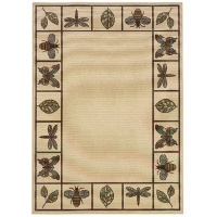 Montego Ivory/Brown Rug Size: 5'3 x 7'6 Montego Ivory/Brown Rug Size: 5'3 x 7'6