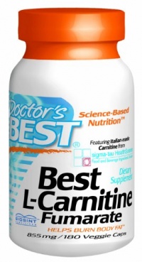 Doctor's Best Best L-Carnitine Fumarate Featuring Sigma Tau Carnitine (855 Mg) Vegetable Capsules, 180-Count Doctor's Best Best L-Carnitine Fumarate Featuring Sigma Tau Carnitine (855 Mg) Vegetable Capsules, 180-Count