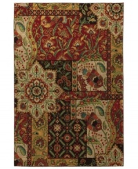 A lush landscape of free-flowing florals are set in a palette of bold, modern tones, this area rug from Karastan adds visual excitement to your floor. Woven from lush nylon that delivers softness underfoot and superb resistance to everyday wear. A lush landscape of free-flowing florals are set in a palette of bold, modern tones, this area rug from Karastan adds visual excitement to your floor. Woven from lush nylon that delivers softness underfoot and superb resistance to everyday wear.