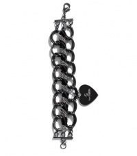 G by GUESS Women's Ribbon And Chain Link Bracelet, SILVER G by GUESS Women's Ribbon And Chain Link Bracelet, SILVER
