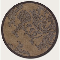 Couristan 1522/0121 Recife Rose Lattice Cocoa/Black Rug, 8-Feet 6-Inch Round Couristan 1522/0121 Recife Rose Lattice Cocoa/Black Rug, 8-Feet 6-Inch Round