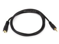 Monoprice 3ft 2.5mm Stereo Plug/Jack M/F Cable - Black Monoprice 3ft 2.5mm Stereo Plug/Jack M/F Cable - Black
