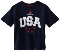 adidas Boys 2-7 Team USA Short Sleeve Tee, Navy, 6 adidas Boys 2-7 Team USA Short Sleeve Tee, Navy, 6