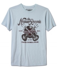 Spin a few hits in your casual wardrobe with this graphic tee from Lucky Brand Jeans. Spin a few hits in your casual wardrobe with this graphic tee from Lucky Brand Jeans.