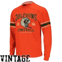 Reebok Miami Dolphins Big & Tall Vintage Applique Long Sleeve T-Shirt Reebok Miami Dolphins Big & Tall Vintage Applique Long Sleeve T-Shirt