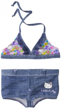 Hello Kitty Girls 2-6X Little Girls Ruffle 2 Piece Boyshort Set, Purple, 5/6 Hello Kitty Girls 2-6X Little Girls Ruffle 2 Piece Boyshort Set, Purple, 5/6