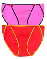 Josie's soft string bikini features contrast bows at the hips. Style #851137. Josie's soft string bikini features contrast bows at the hips. Style #851137.