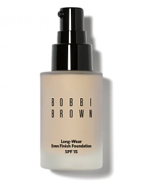 Finally, a natural-looking and long-wearing foundation. Comfortable and hydrating, this medium-to-full coverage, oil-free formula never looks cakey or masky. Glycerin and shea butter keep skin feeling moisturized, while a gel base creates a lightweight finish that stays color-true. Lasts for up to 12 hours even in the most humid conditions. Protects skin from future damage thanks to broad spectrum SPF 15 with antioxidant vitamins C and E. Made in USA. 1 oz. 