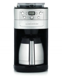 Fresher, better brew. This coffee maker takes ground coffee but also has a built-in burr grinder that prepares beans just seconds before brewing. Fully programmable with a sleek, European design, this 12-cup unit will feel right at home in any coffee lover's kitchen. Three-year limited warranty. Model DGB-900BC. Fresher, better brew. This coffee maker takes ground coffee but also has a built-in burr grinder that prepares beans just seconds before brewing. Fully programmable with a sleek, European design, this 12-cup unit will feel right at home in any coffee lover's kitchen. Three-year limited warranty. Model DGB-900BC.