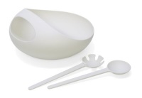 Joseph Joseph Salad Bowl and Servers, Salad Bowl and 2-Piece Server Set, White Joseph Joseph Salad Bowl and Servers, Salad Bowl and 2-Piece Server Set, White