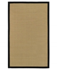 Framed by a deep black border, this finely textured area rug makes an impact in every space. Natural jute fibers are hand-woven by Surya's expert weavers, producing a strong piece that adds warm character to the most comfortable rooms in your home. Framed by a deep black border, this finely textured area rug makes an impact in every space. Natural jute fibers are hand-woven by Surya's expert weavers, producing a strong piece that adds warm character to the most comfortable rooms in your home.