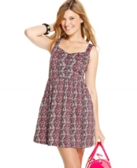 Fill your closet with sweet day dresses like this style from BeBop! Boasting a floral print and adorable, a-line shape, this dress brings out your girlish side! Fill your closet with sweet day dresses like this style from BeBop! Boasting a floral print and adorable, a-line shape, this dress brings out your girlish side!