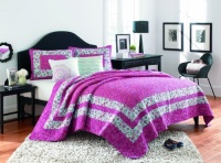 Steve Madden Morgan Quilt, Full/Queen, Pink Steve Madden Morgan Quilt, Full/Queen, Pink