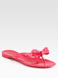 A perfectly-placed bow completes this studded favorite in durable PVC. PVC upper with lacquered studsPVC lining and solePadded insoleMade in Italy A perfectly-placed bow completes this studded favorite in durable PVC. PVC upper with lacquered studsPVC lining and solePadded insoleMade in Italy