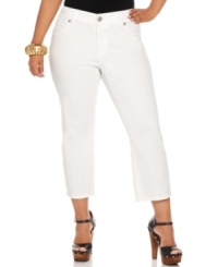 Refresh your denim with Seven7 Jeans' plus size jeans, highlighted by a white wash-- they're so on-trend for the season!