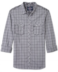 Well butter me silly and call me a biscuit! This city slicker retro fitted petrol western shirt by Ecko Unltd can be worn with your favorite jeans. Well butter me silly and call me a biscuit! This city slicker retro fitted petrol western shirt by Ecko Unltd can be worn with your favorite jeans.