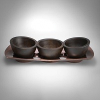 Nambe Heritage Trio Condiment Server Nambe Heritage Trio Condiment Server