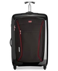 In a race of its own-Tumi and Ducati partner to change the face of travel with this sleek and innovative design. Life on the fast track demands sophisticated, innovative and bold solutions, which this fully-stocked upright puts on the map. Ready for any adventure with a hardside construction that provides more than enough space for extended trips, plus endless interior features, like organizational pockets and tie-down straps, that tackle travel on the fly. 5-year warranty. In a race of its own-Tumi and Ducati partner to change the face of travel with this sleek and innovative design. Life on the fast track demands sophisticated, innovative and bold solutions, which this fully-stocked upright puts on the map. Ready for any adventure with a hardside construction that provides more than enough space for extended trips, plus endless interior features, like organizational pockets and tie-down straps, that tackle travel on the fly. 5-year warranty.