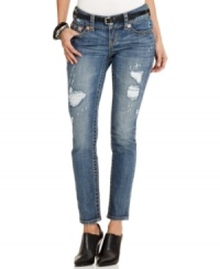Ripped details and an ultra-slim skinny leg make these petite Seven7 jeans a stylish addition to your closet! Ripped details and an ultra-slim skinny leg make these petite Seven7 jeans a stylish addition to your closet!