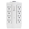 Globe Electric 277323 Home Appliance 8-Outlet Swivel Surge Tap with LED Indicator Lights, White