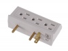 54543 6-Grounded Outlet Adapter, White