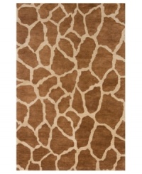 Chic and scalelike, Momeni's Serengeti rug makes an impact with a unique giraffe-skin design. Hand-tufted wool gives the piece a super-soft feel and color composition that stands out in every space! Chic and scalelike, Momeni's Serengeti rug makes an impact with a unique giraffe-skin design. Hand-tufted wool gives the piece a super-soft feel and color composition that stands out in every space!
