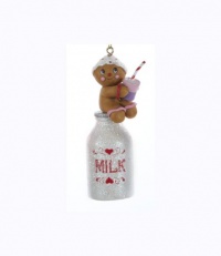 3.25 Cupcake Heaven Gingerbread Kid on Milk Bottle Christmas Ornament 3.25 Cupcake Heaven Gingerbread Kid on Milk Bottle Christmas Ornament