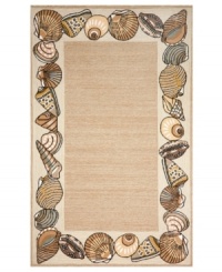 The closest thing to visiting the ocean. The Promenade Seashell area rug depicts a myriad of shell species in comforting earth tones made for any contemporary living space. Combining hand-hooking with hand-tufting techniques, this rug from Liora Manne offers a rich textural surface that is suitable for use either indoors or outdoors. The closest thing to visiting the ocean. The Promenade Seashell area rug depicts a myriad of shell species in comforting earth tones made for any contemporary living space. Combining hand-hooking with hand-tufting techniques, this rug from Liora Manne offers a rich textural surface that is suitable for use either indoors or outdoors.