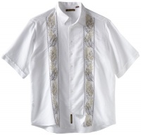 Cubavera Men's Big-Tall Short Sleeve Leaf Print Embroidered Shirt Cubavera Men's Big-Tall Short Sleeve Leaf Print Embroidered Shirt