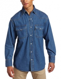 Key Industries Men's Long Sleeve Western Snap Denim Shirt