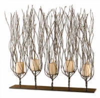 Uttermost 6-Inch by 30-Inch by 30-Inch Fedora Candleholder Uttermost 6-Inch by 30-Inch by 30-Inch Fedora Candleholder