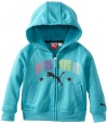 Puma - Kids Girls 2-6X Toddler Studded Hoodie, Blue Bird, 4T