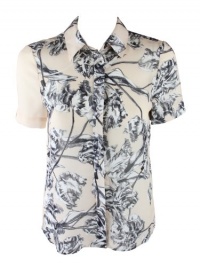 10 Crosby Derek Lam Womens Wheat Floral Button Front S/S Top 6 10 Crosby Derek Lam Womens Wheat Floral Button Front S/S Top 6