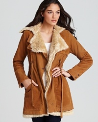 This richly-detailed Citizens of Humanity Jacket casts a striking new light on fall style in a warm earth-tone color with a lofty faux-fur collar for instant cozy-chic. This richly-detailed Citizens of Humanity Jacket casts a striking new light on fall style in a warm earth-tone color with a lofty faux-fur collar for instant cozy-chic.