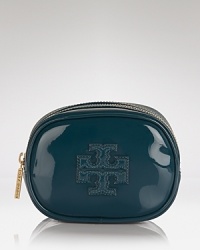 Put on the gloss. This patent beauty bag from Tory Burch is ideal for keeping your favorite products pretty organized. Put on the gloss. This patent beauty bag from Tory Burch is ideal for keeping your favorite products pretty organized.