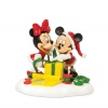 Department 56 Disney Village Accessory Figurine, Mickey and Minnie Wrapping Gifts