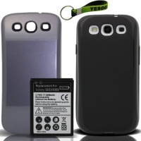 YESOO-GS3 Samsung Galaxy S3 4300mAh Extended Battery, Cover Pebble Blue, Extended TPU Case Black YESOO-GS3 Samsung Galaxy S3 4300mAh Extended Battery, Cover Pebble Blue, Extended TPU Case Black