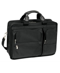 Get a grip on your tech stuff with this well-organized briefcase from McKlein. Two compartments put everything -- including your laptop -- in its rightful place, while multiple pockets help keep accessories and other everyday essentials in order. One-year warranty. Get a grip on your tech stuff with this well-organized briefcase from McKlein. Two compartments put everything -- including your laptop -- in its rightful place, while multiple pockets help keep accessories and other everyday essentials in order. One-year warranty.