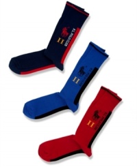 Sport these athletic socks from Polo Ralph Lauren to give your style a kick. Sport these athletic socks from Polo Ralph Lauren to give your style a kick.