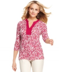 Charter Club's petite top looks polished with a chic animal-inspired print and a flattering tunic silhouette. Great with crisp chinos or try with white skinnies! Charter Club's petite top looks polished with a chic animal-inspired print and a flattering tunic silhouette. Great with crisp chinos or try with white skinnies!